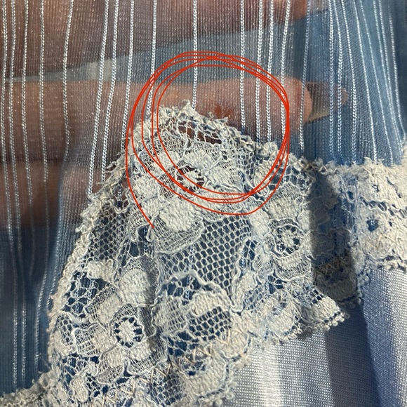 EUC vintage 2-piece stunning baby blue nightgown with cover up - Picture 11 of 11